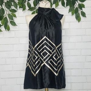 Michael Kors Tie Neck Silk Tank